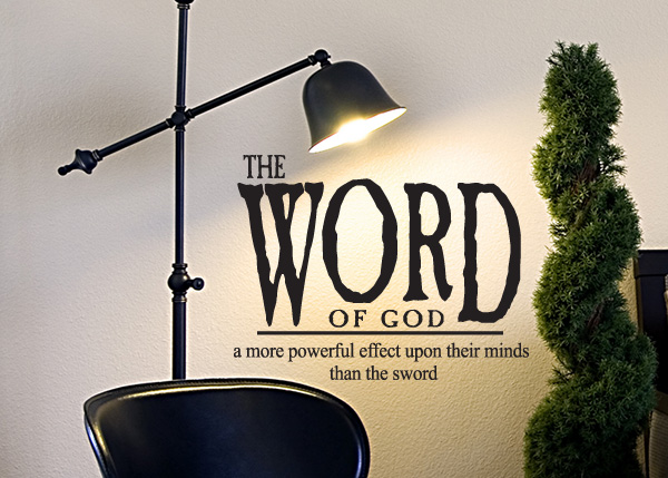 The Word of God Is Powerful Vinyl Wall Statement