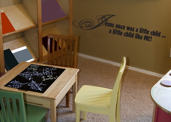 Once a Little Child Vinyl Wall Statement