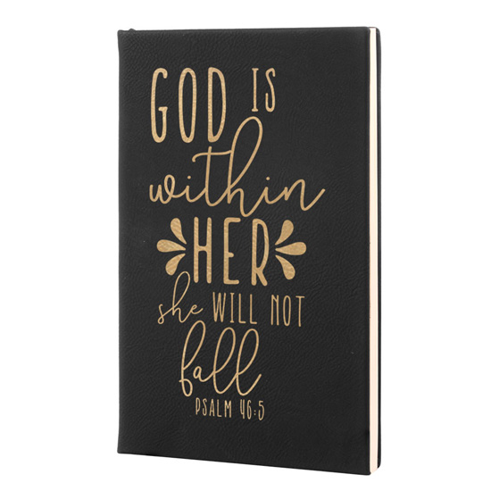 God Is Within Her Leatherette Journal #1