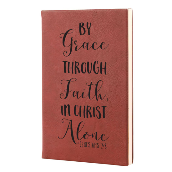 By Grace Through Faith Leatherette Journal #1