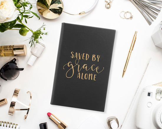 Saved By Grace Alone Leatherette Journal #2