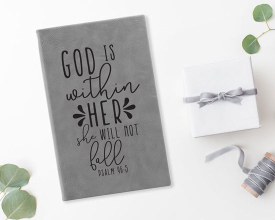 God Is Within Her Leatherette Journal #2
