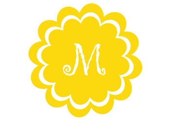 Monogram Flower Vinyl Laptop Decal #2