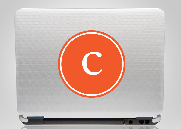 Monogram Circle Vinyl Wall Statement