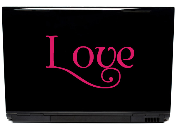Love Vinyl Laptop Decal