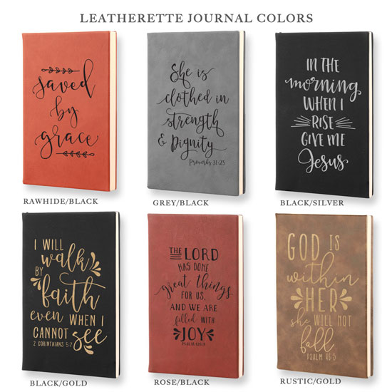 She Is Clothed In Strength And Leatherette Journal #3