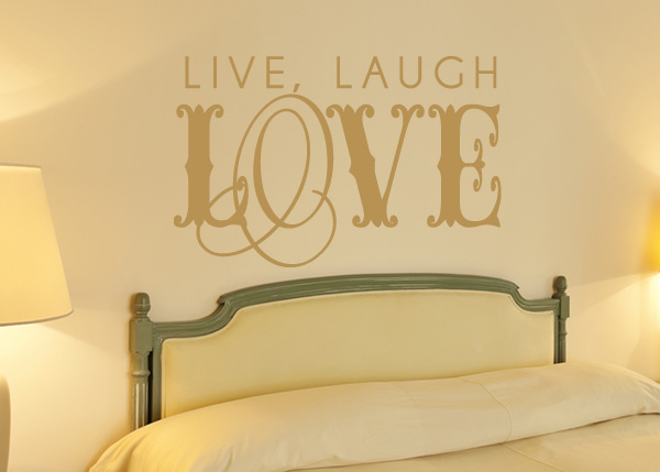 Live, Laugh, Love Vinyl Wall Statement