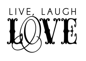 Live, Laugh, Love Vinyl Wall Statement #2