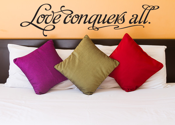 Love Conquers All Vinyl Wall Statement
