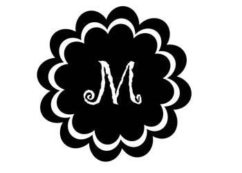 Monogram Flower Vinyl Wall Statement #2