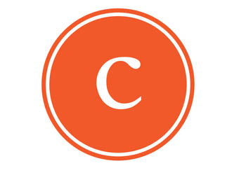 Monogram Simple Circle Vinyl Wall Statement #2