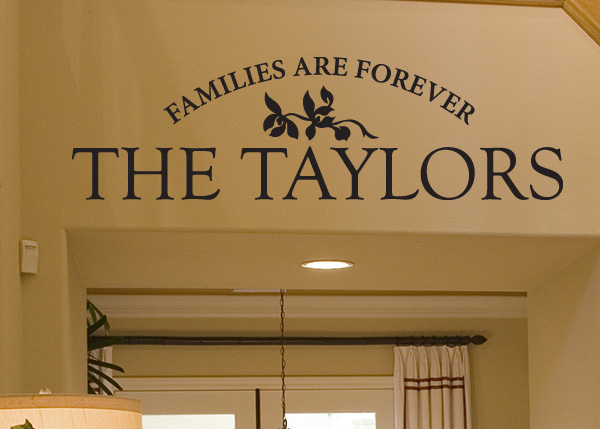 Monogram Families Are Forever Vinyl Wall Statement