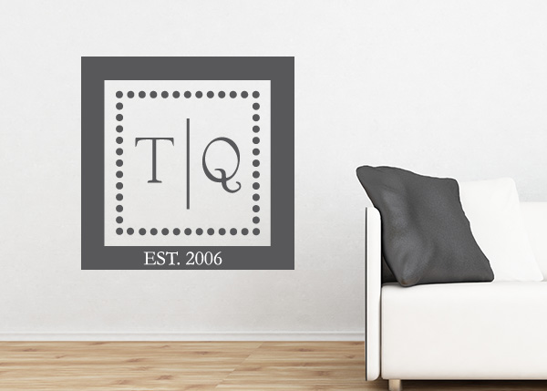 Monogram Square Vinyl Wall Statement