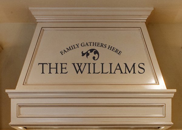 Monogram Family Gathers Vinyl Wall Statement