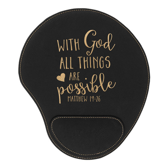 With God All Things Mouse Pad