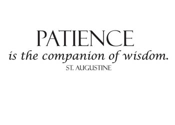 Patience and Wisdom Vinyl Wall Statement #2