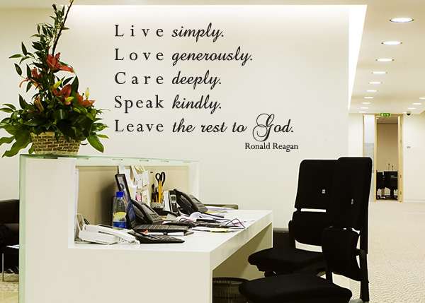 Live Simply Vinyl Wall Statement