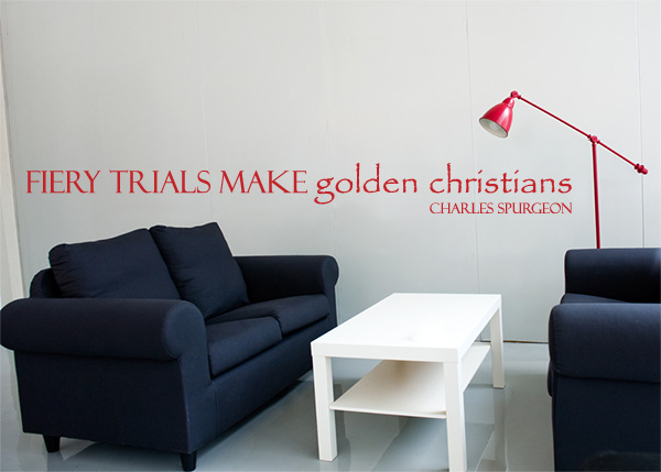 Trials Make Golden Christians Vinyl Wall Statement