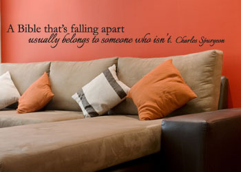 A Bible That's Falling Apart Vinyl Wall Statement