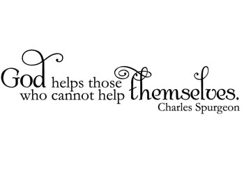 God Helps Those Vinyl Wall Statement #2