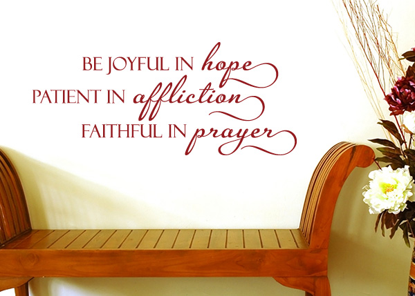 Be Joyful in Hope Vinyl Wall Statement