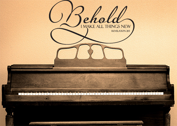 All Things New Vinyl Wall Statement - Revelation 21:5