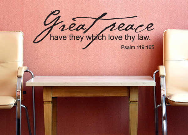 Great Peace Vinyl Wall Statement - Psalm 119:165