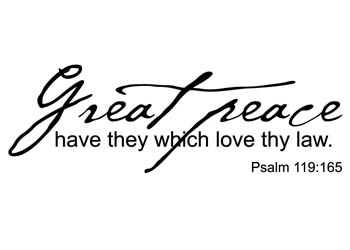 Great Peace Vinyl Wall Statement - Psalm 119:165 #2