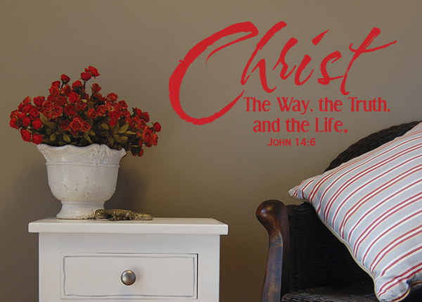 The Way, The Truth, & The Life Vinyl Wall Statement - John 14:6