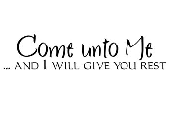 I Will Give You Rest Vinyl Wall Statement #2