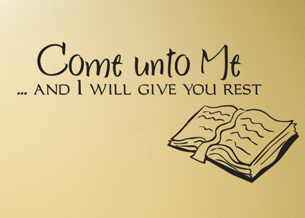 I Will Give You Rest Vinyl Wall Statement