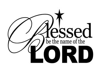 Blessed Be the Name Vinyl Wall Statement - Psalm 113:2 #2