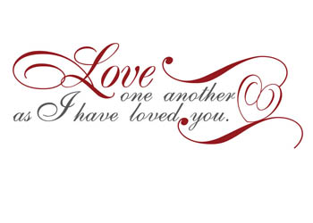 Love One Another Vinyl Wall Statement - John 13:34 #2