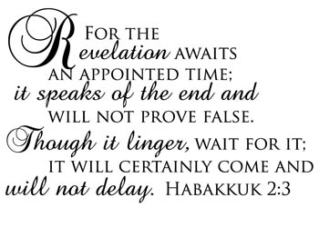 The Revelation Awaits Vinyl Wall Statement - Habakkuk 2:3 #2