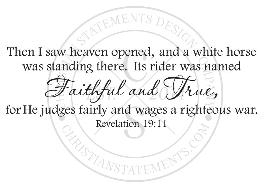 I Saw Heaven Opened Vinyl Wall Statement Revelation 1911, Vinyl, SCR170