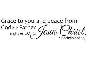 Grace and Peace from God Vinyl Wall Statement - 1 Corinthians 1:3 #2