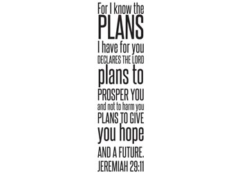 I Know the Plans I Have Vinyl Wall Statement - Jeremiah 29:11 #2