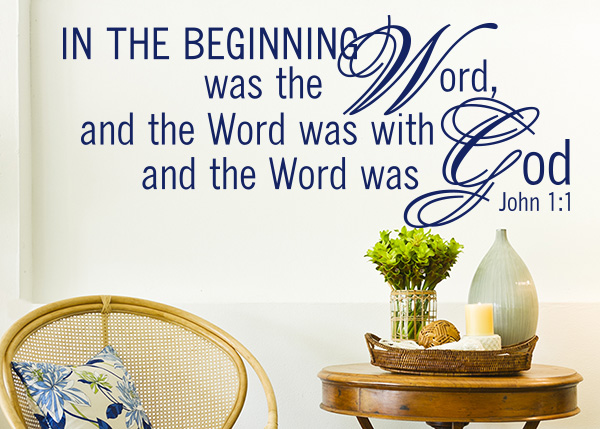 In the Beginning Vinyl Wall Statement - John 1:1