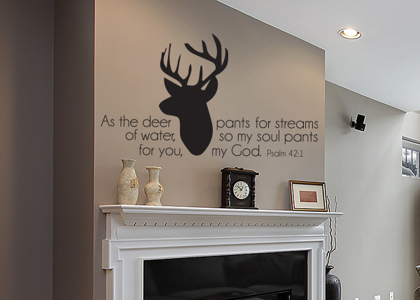 As the Deer Pants for Streams Vinyl Wall Statement - Psalm 42:1