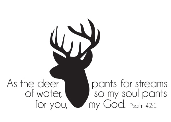 As the Deer Pants for Streams Vinyl Wall Statement - Psalm 42:1 #2