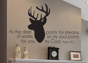 As the Deer Pants for Streams Vinyl Wall Statement - Psalm 42:1