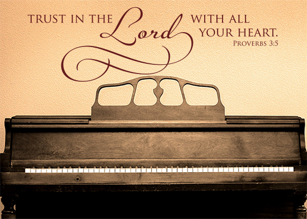 Trust in the Lord Vinyl Wall Statement - Proverbs 3:5
