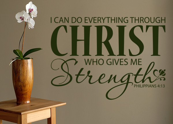 I Can Do Everything Vinyl Wall Statement - Philippians 4:13