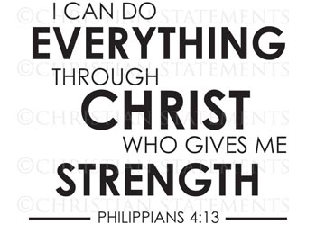 I Can Do Everything Vinyl Wall Statement - Philippians 4:13 #2