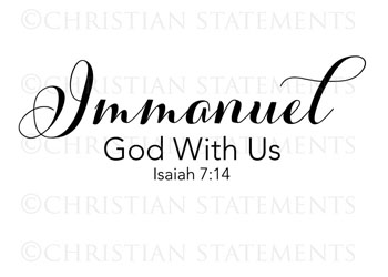 Immanuel God with Us Vinyl Wall Statement - Isaiah 7:14 #2