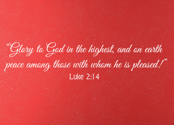 Glory to God in the Highest Vinyl Wall Statement - Luke 2:14