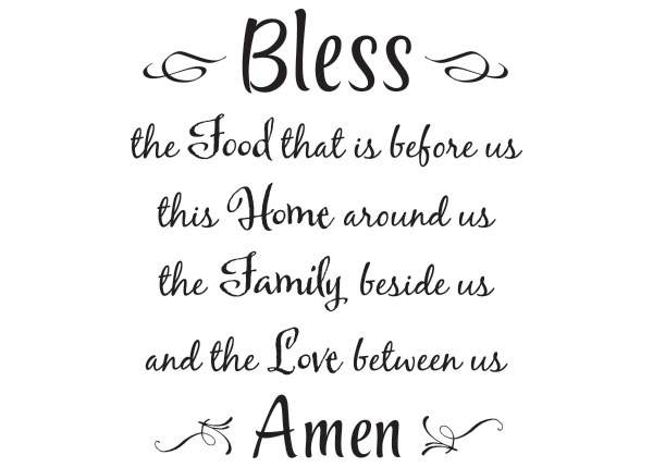 Bless the Food That Is Before Us Vinyl Wall Statement #2