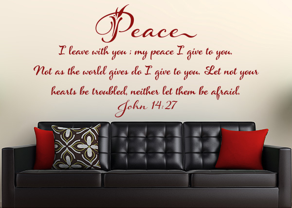 My Peace I Give to You Vinyl Wall Statement - John 14:27