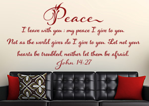 My Peace I Give to You Vinyl Wall Statement - John 14:27