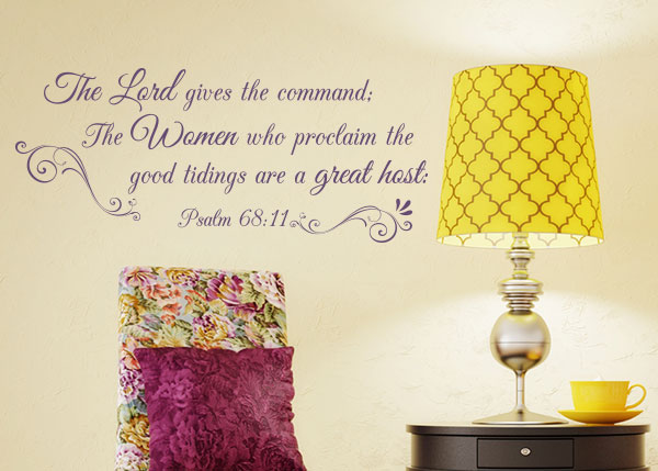 A Great Host Vinyl Wall Statement - Psalm 68:11
